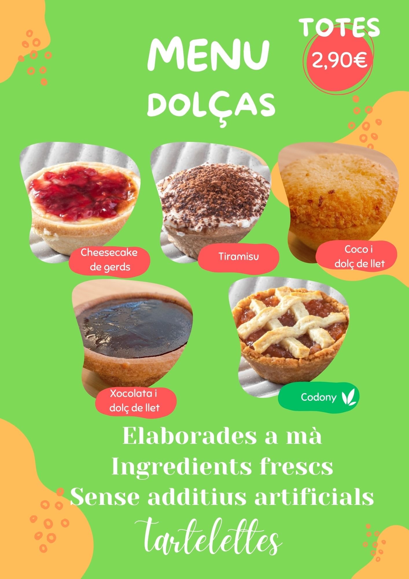 Menu Dulce